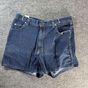 Lee Shorts Mens 42 Blue Denim Relaxed Fit Bermuda Wide Leg Belted Casual